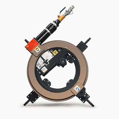 OD Mounted Portable Flange Facer with 12 Inch Machining Range and Pneumatic Motor for Petrochemical Applications