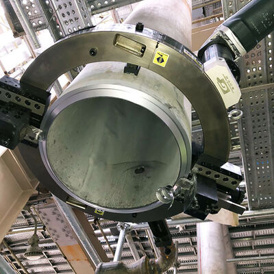 Machine portative de coupe et de chanfreinage de tuyaux OD325 avec plage de travail de 159–325 mm et options d'entraînement multiples pour la technologie de coupe à froid